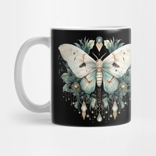 Lunar Moth, Crystals, and Foliage Magical, Gothic, Witchy Mug